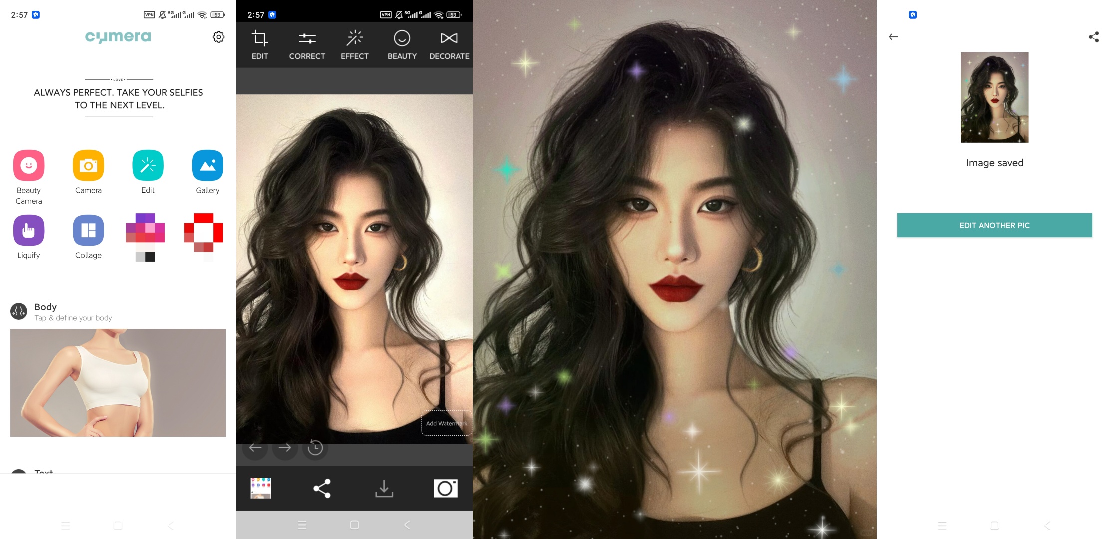 Cymera高级版美颜自拍修图相机第9张插图 Cymera高级版美颜自拍修图相机第9张插图