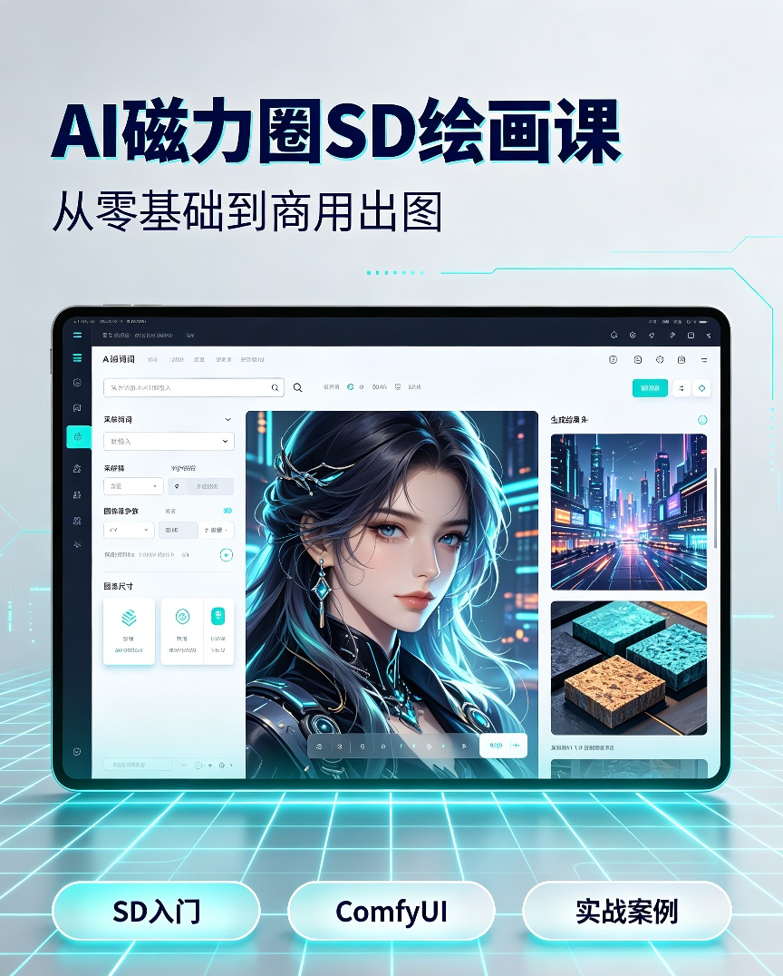 AI磁力圈全套教程，掌握ComfyUI与MJ商用出图技巧第4张插图