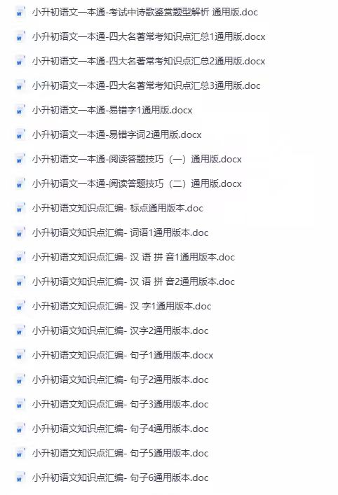2027年小升初考试资料语文总复习专项知识点第5张插图