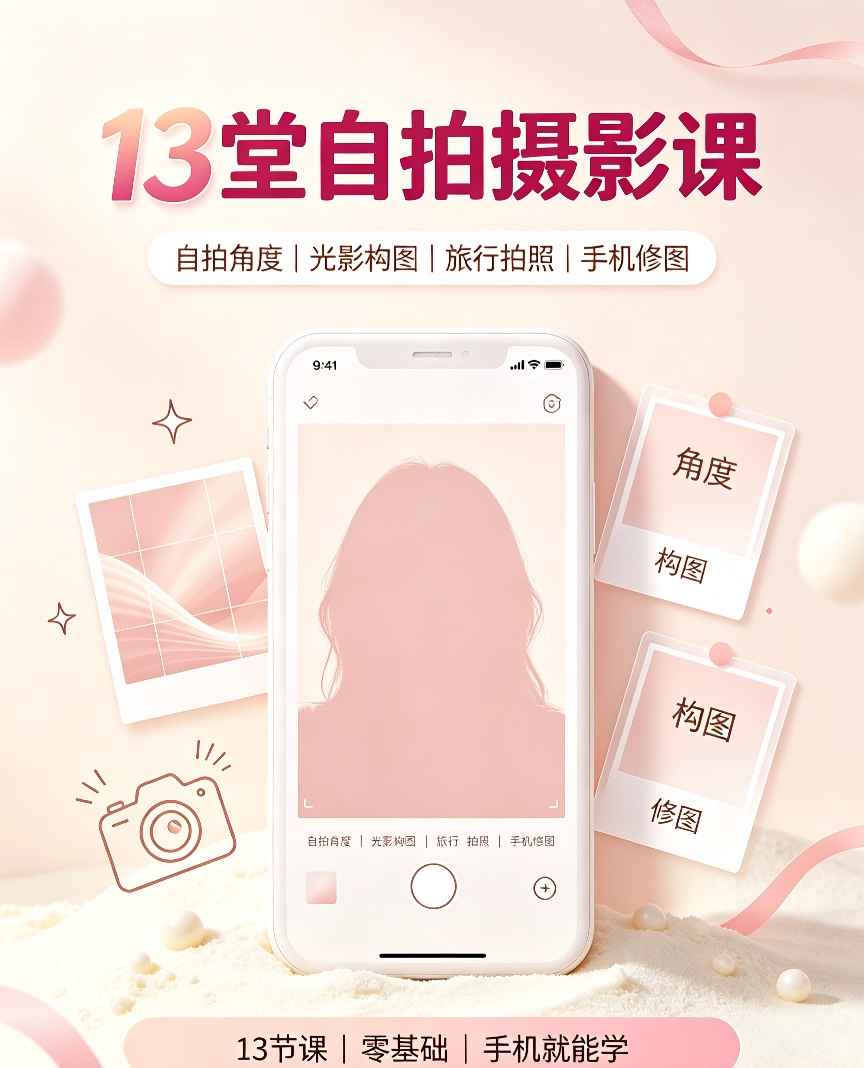 13堂自拍摄影课｜手机拍照构图修图全教程第4张插图