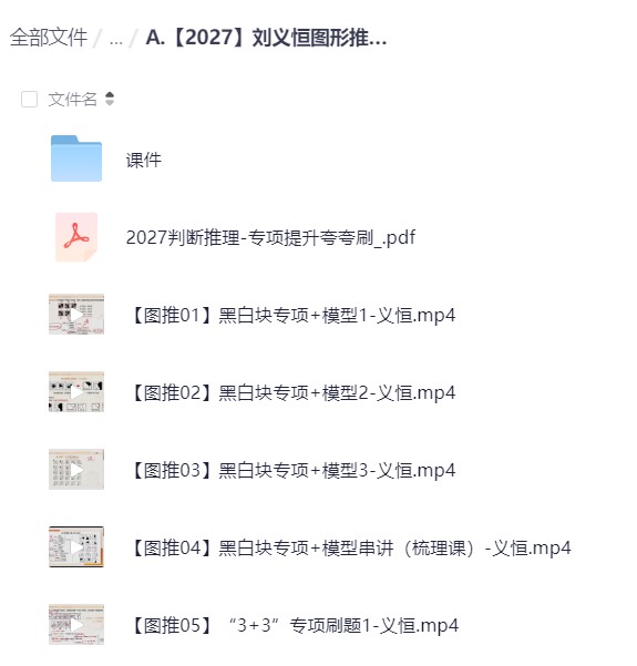 🍀2027刘义恒图形推理夸夸刷刷题班第4张插图