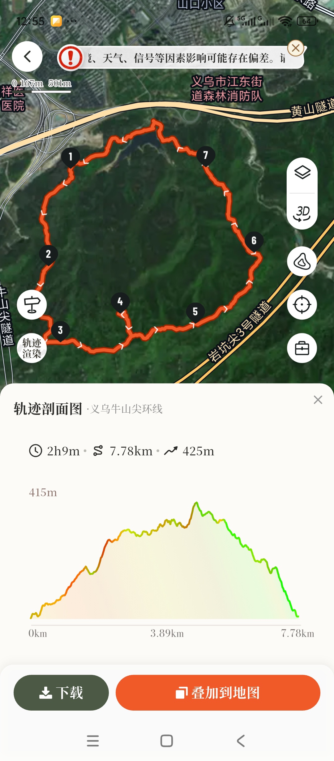 Hiko户外徒步路线规划轨迹海拔剖面查看第7张插图