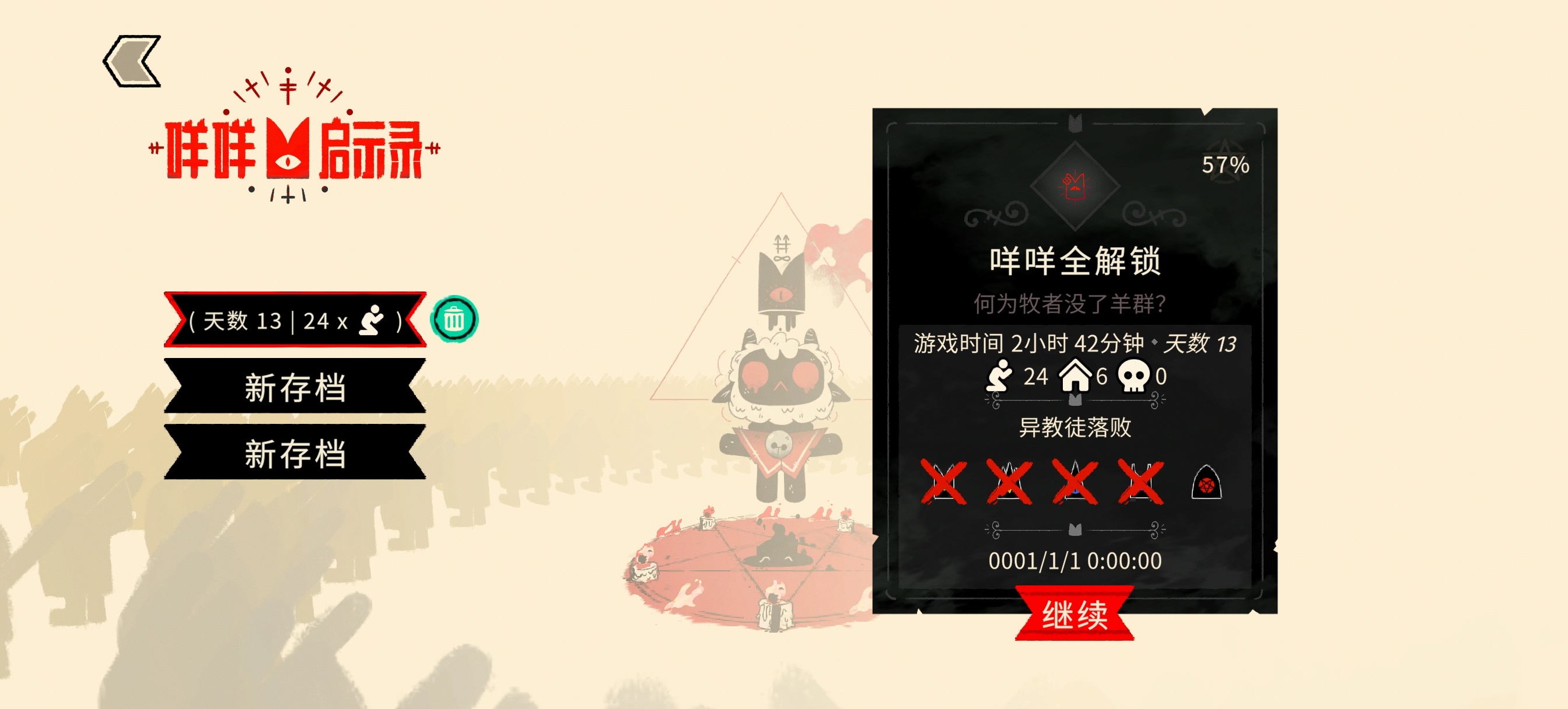 手游推荐咩咩启示录 中文 v1.4.13无敌全解锁 安装即玩第4张插图