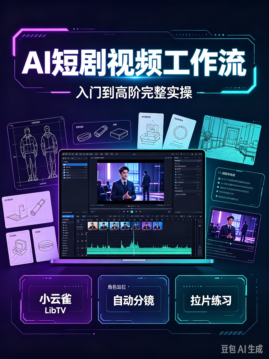 AI短剧全流程教程｜从文案到成片完整工作流
