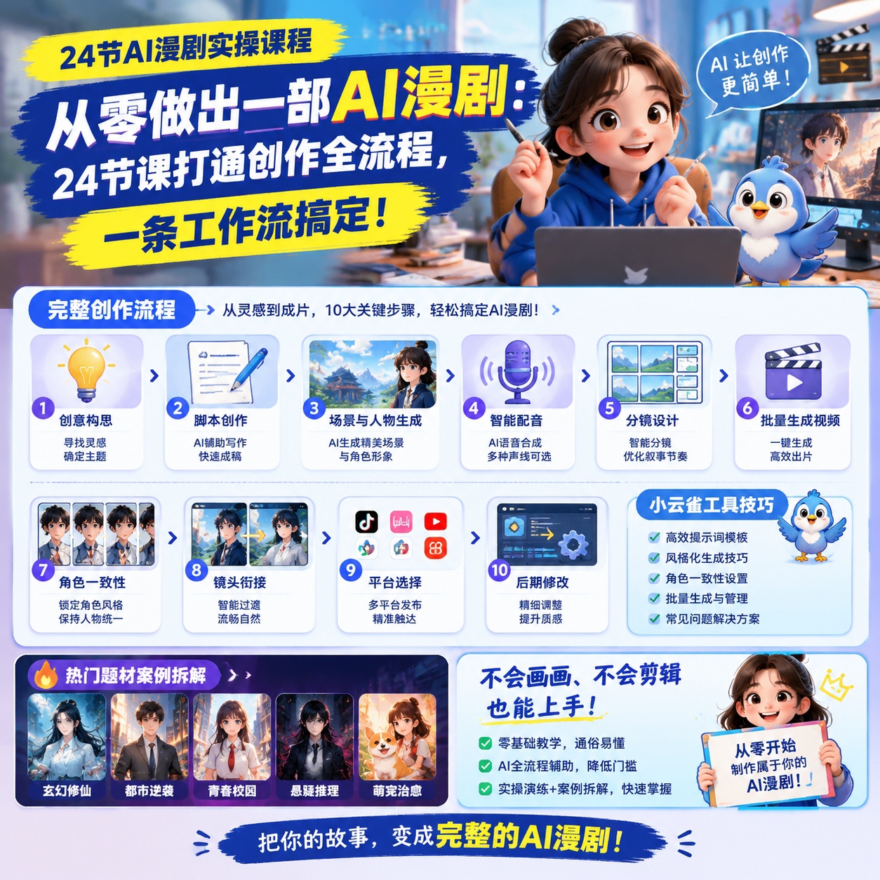 从零做出一部AI漫剧：24节课打通创作全流程，一条工作流第4张插图